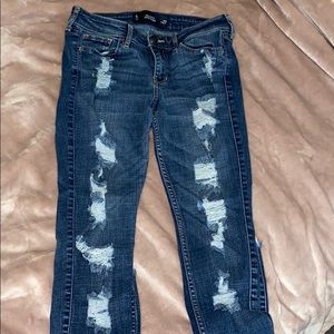 Hollister ripped skinny jeans